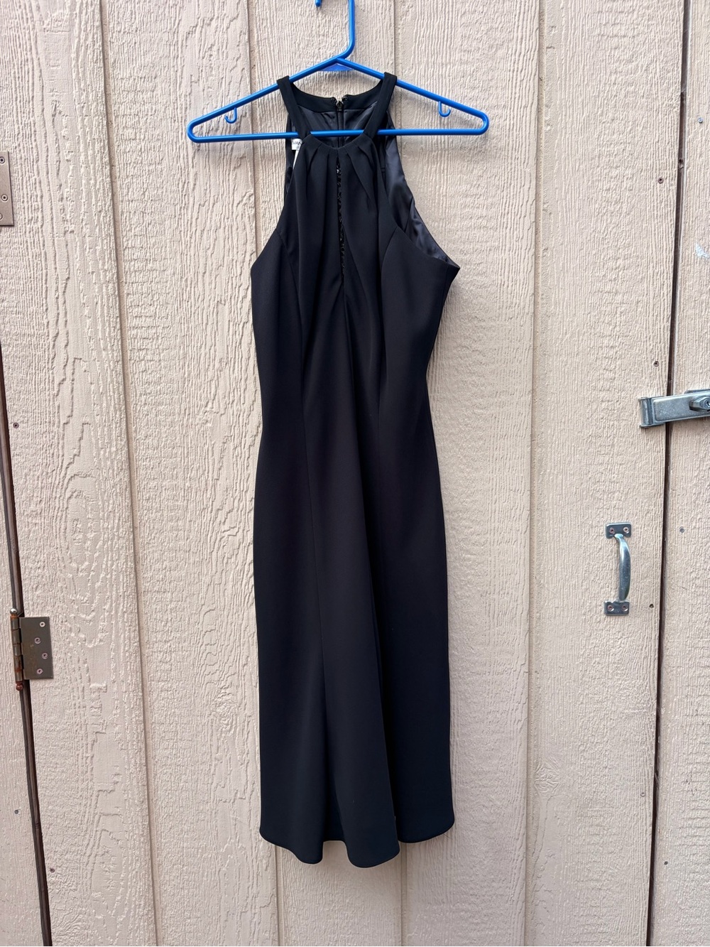 Evan Picone Black Sleeveless Halter Dress